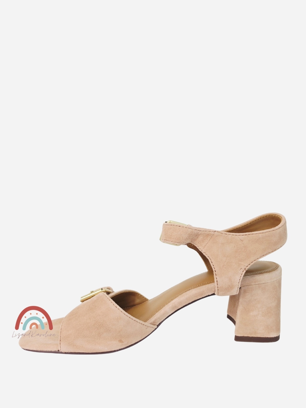 New! Madewell The Neeka Ankle-Strap Heeled Sandal in Suede Warm Umber 8 - Picture 6 of 15
